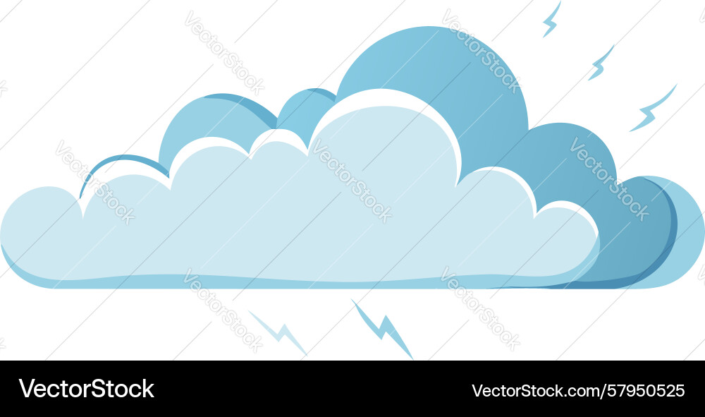 Dynamic Cloud with Lightning Vector Image