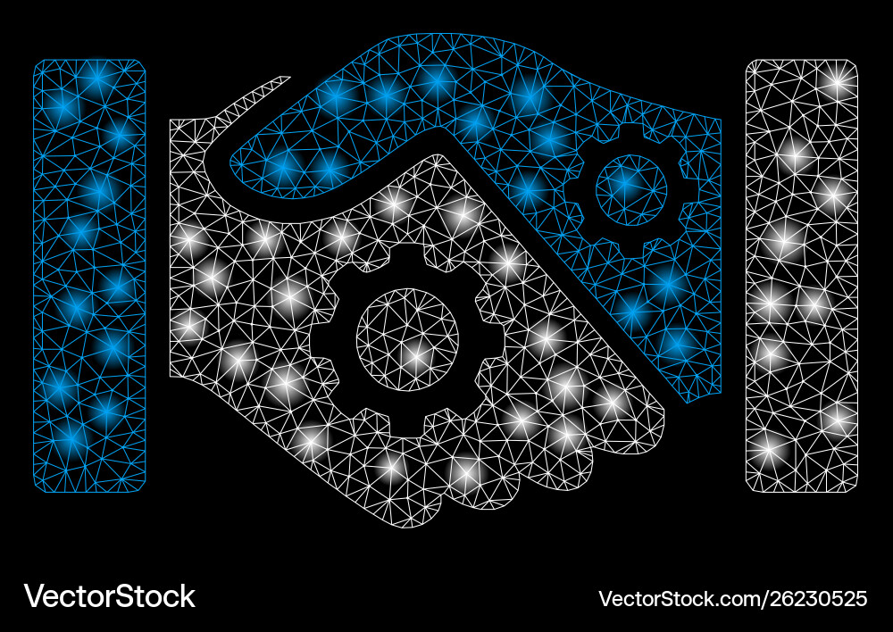 Flare mesh network smart contract handshake Flare mesh network smart contract handshake vector image