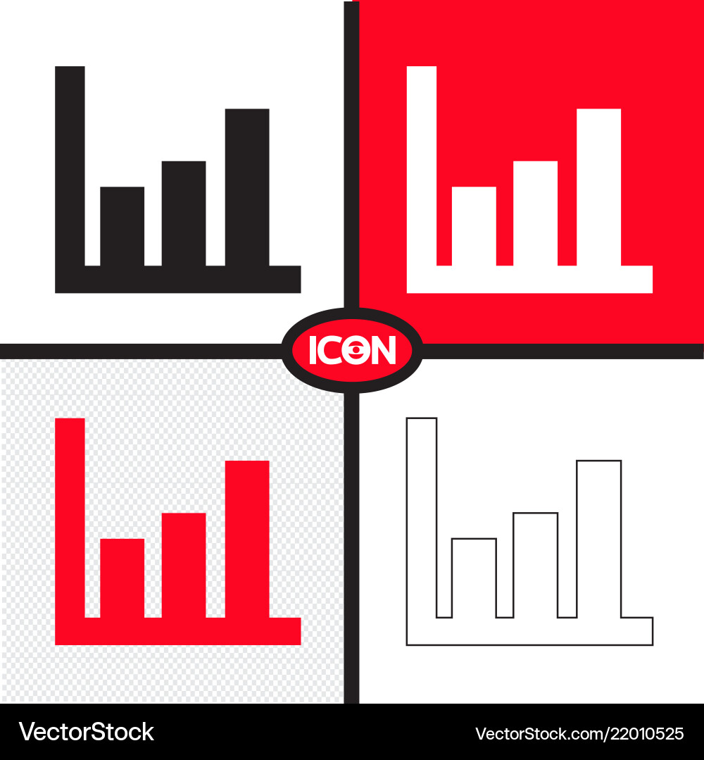 Graph chart icon vector image