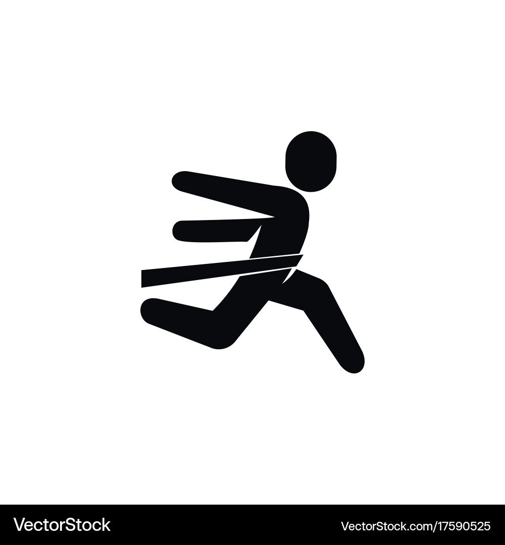 Isolated running icon winner element can vector image