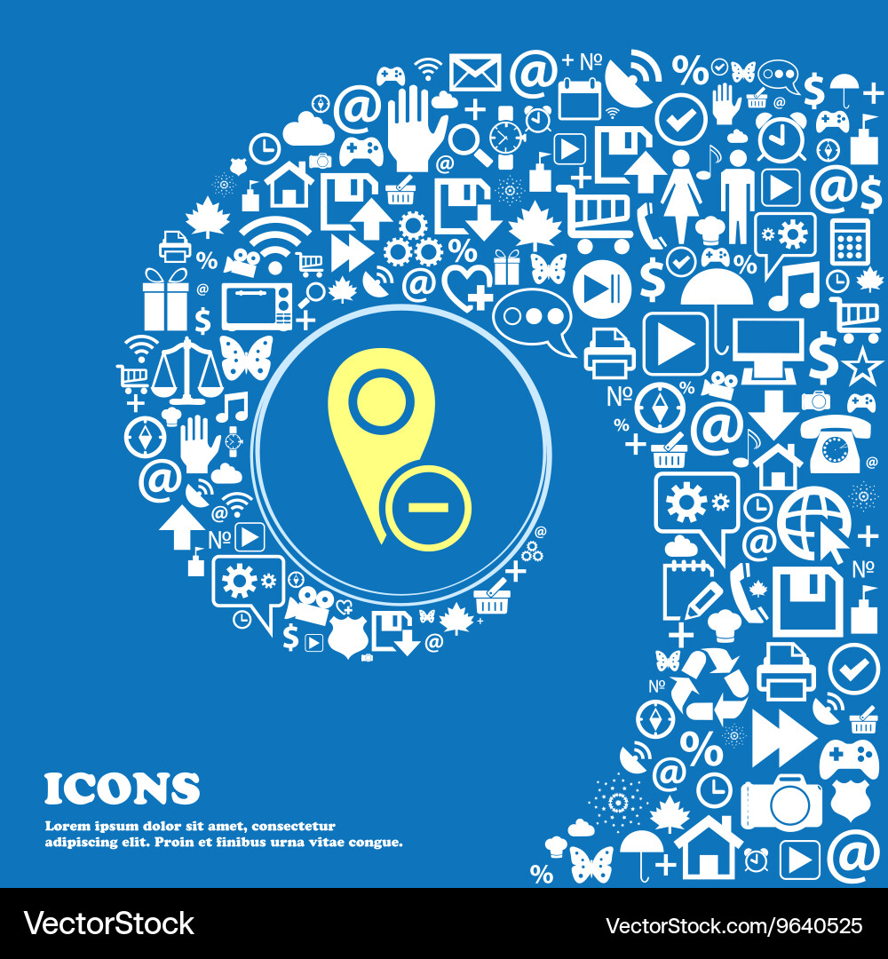 Map pointer icon sign nice set of beautiful icons vector image