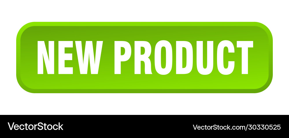 New product button square 3d push vector image