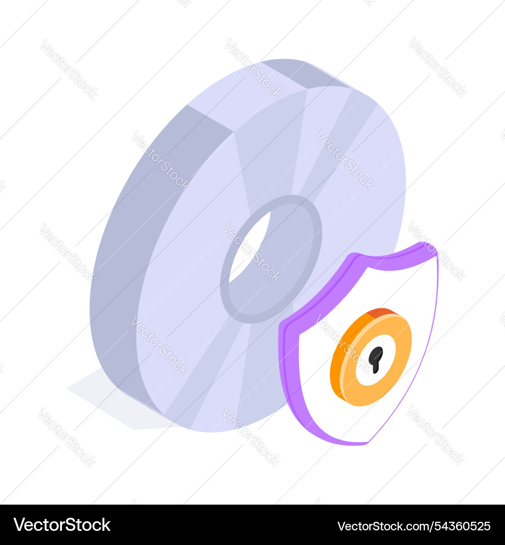 Secure data disk Vector Image