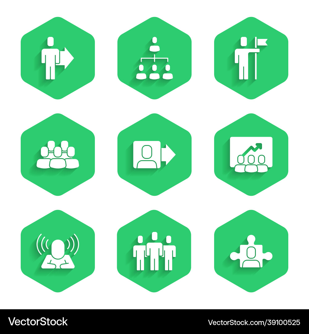 Set team leader users group project base vector image