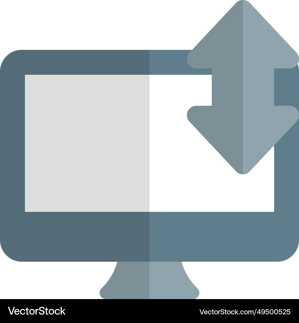 Transferring data via desktop between devices vector image