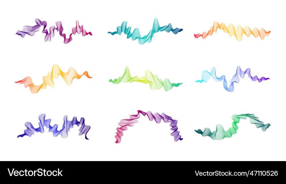 Abstract backdrop with wave gradient lines vector image