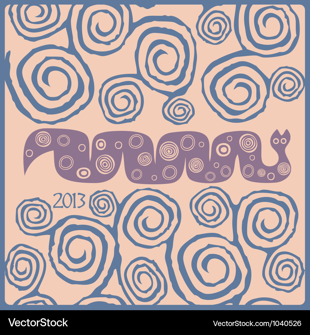 Abstract Snake Pattern - Year Symbol vector image