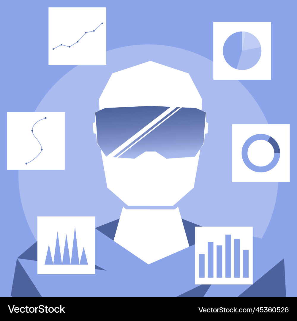 Artificial intelligence in data analysis Artificial intelligence in data analysis Vector Image