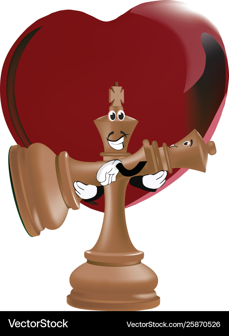 Chess King with Heart – Royalty-Free Vector | VectorStock, image size:737x1080