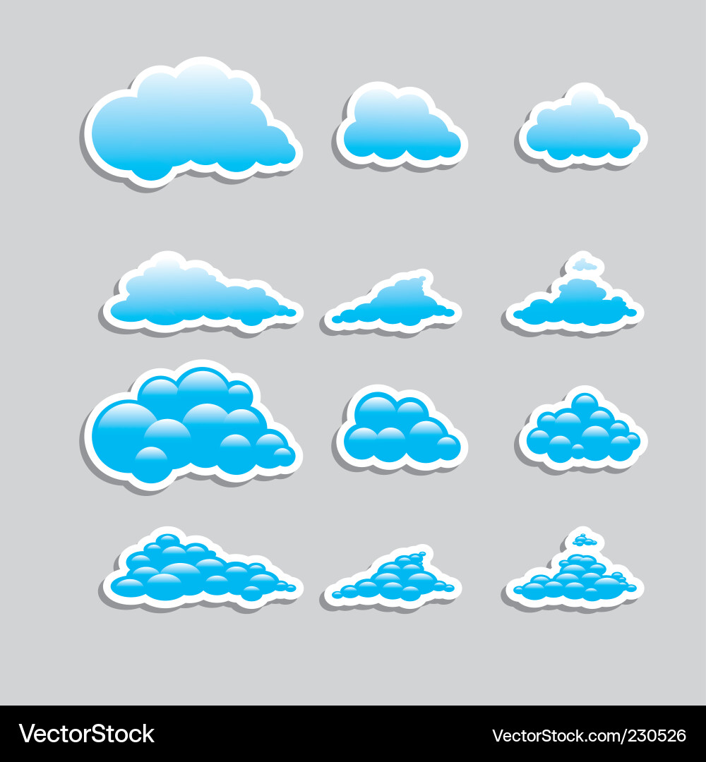 Cloud Icons - Weather Set vector image