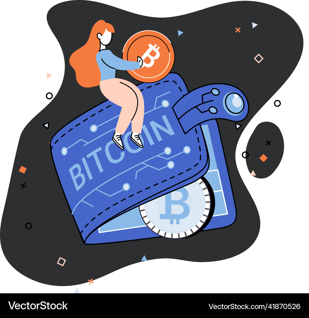 Cryptocurrency bitcoin mining metaphor blockchain Cryptocurrency bitcoin mining metaphor blockchain vector image