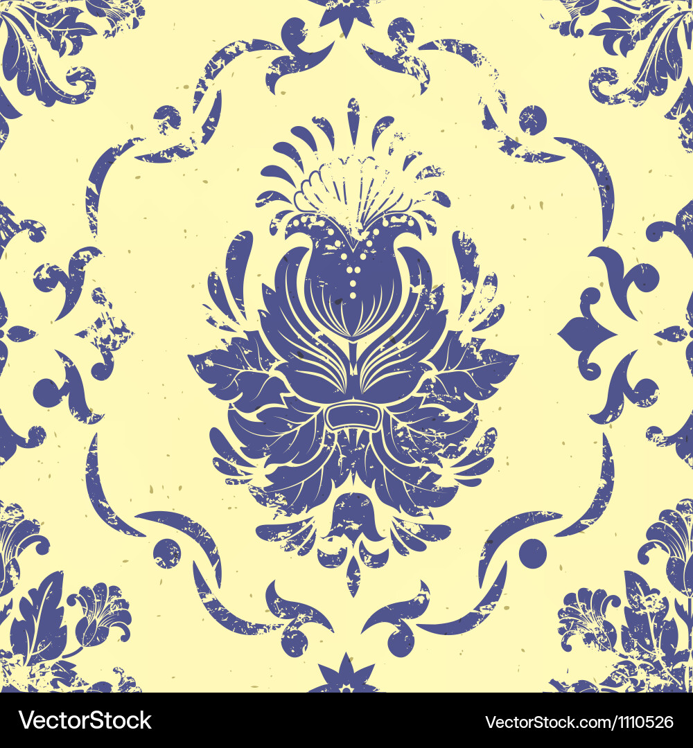 Damask Pattern Element Vector Image