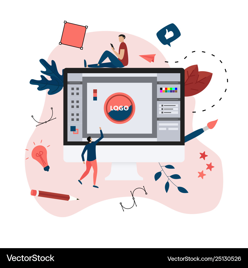 Design application with a creative project Design application with a creative project vector image