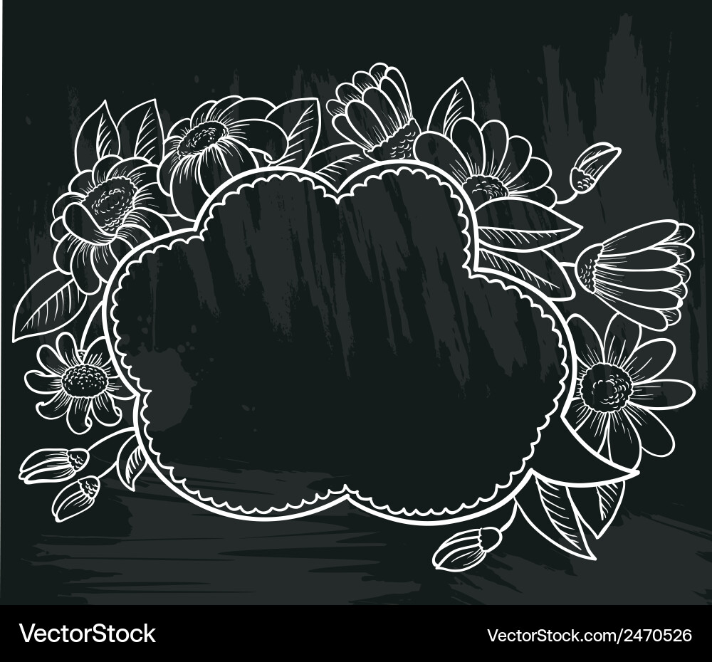 Frame with camomile Vector Image