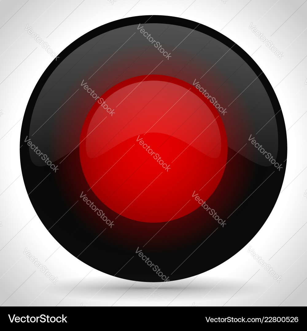 Glowing record rec button live taping recording Glowing record rec button live taping recording vector image