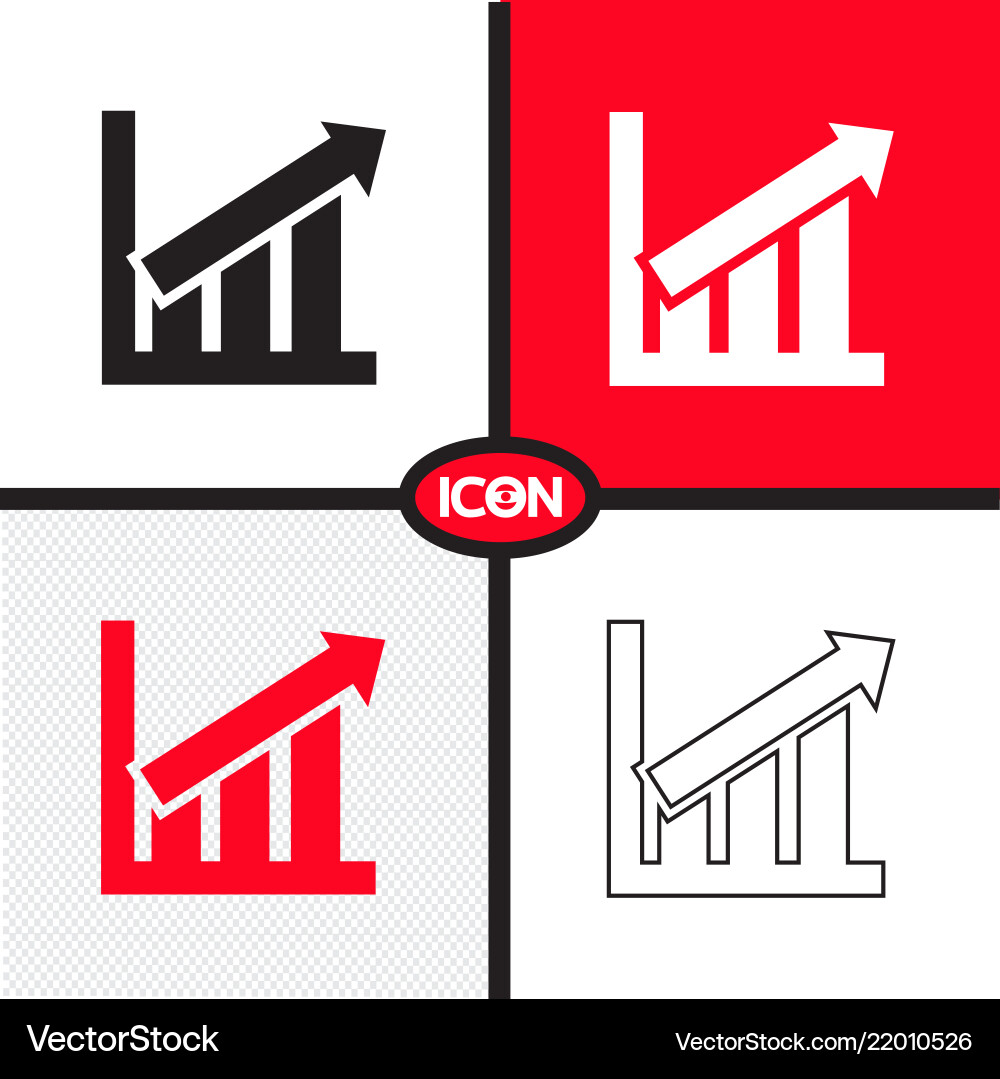Graph chart icon vector image