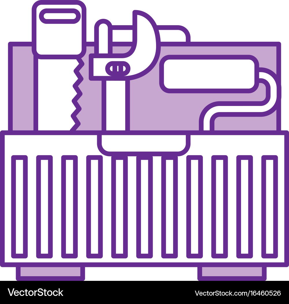 Tool box with tools Vector Image