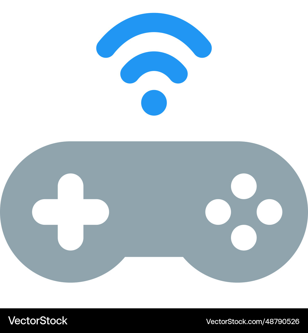 Wireless console or controller device for gaming vector image
