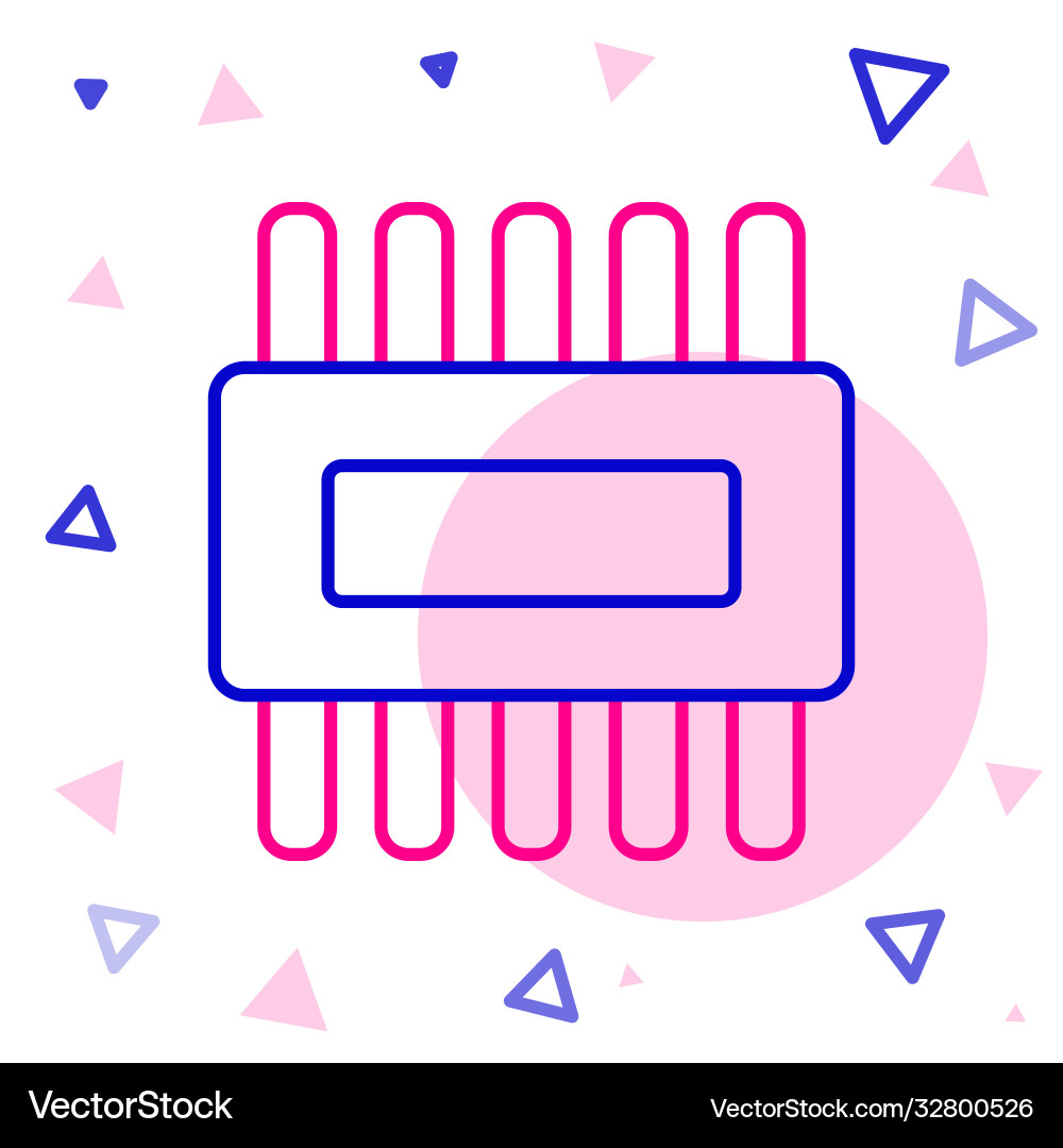 Zeilenrechner mit Mikroschaltungen cpu Zeilenrechner mit Mikroschaltungen cpu vektorbild