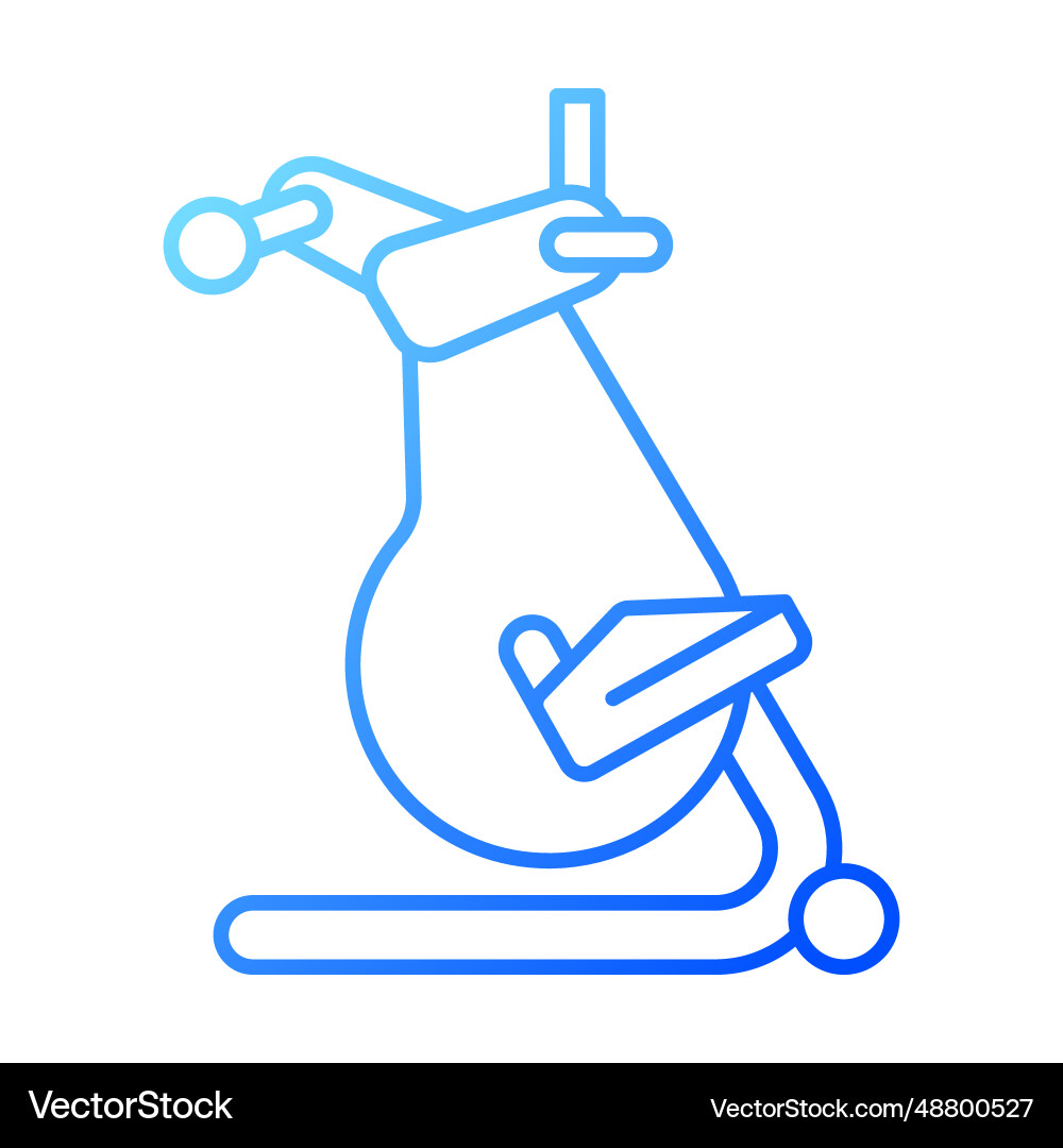 2d thin line gradient elliptical machine icon Vector Image