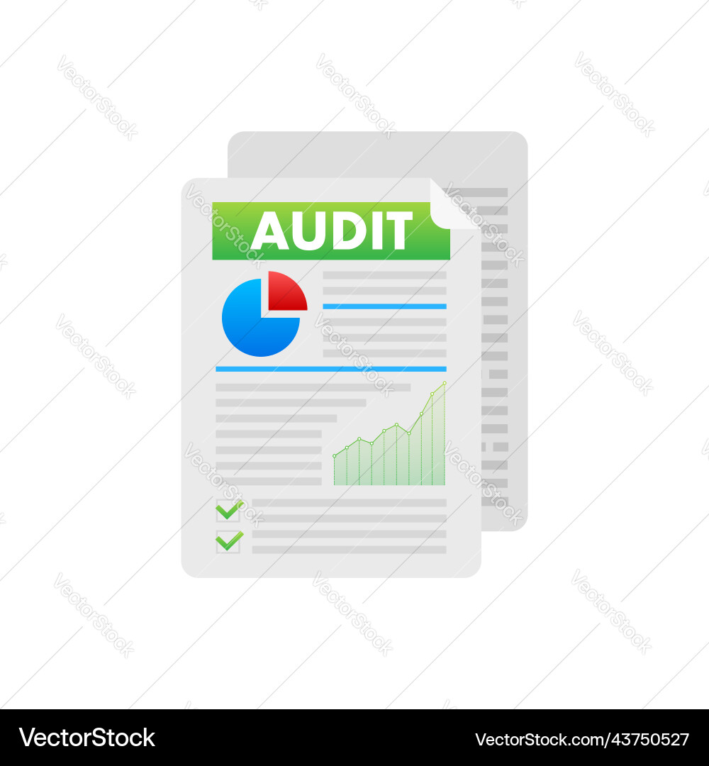 Auditing concepts tax process data analysis Vector Image