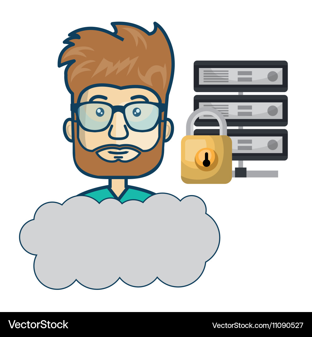 Data host design Vector Image