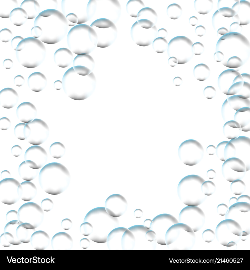Frame for processing of transparent bubbles Vector Image