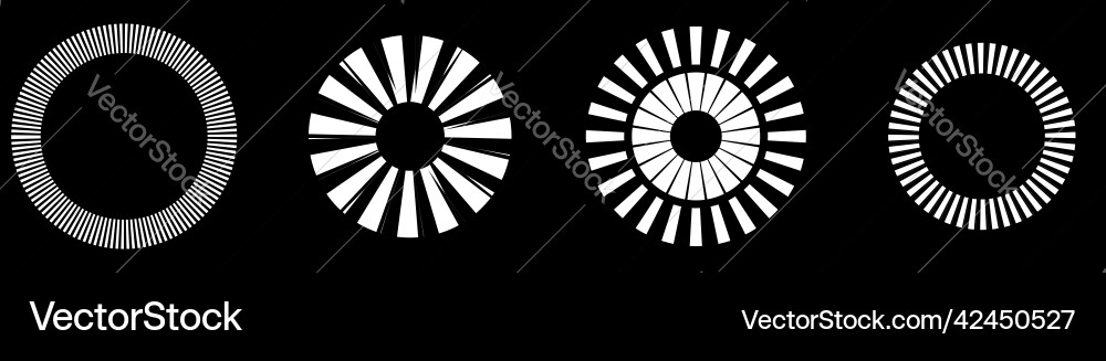 Geometric circle element with dashed lines Vector Image