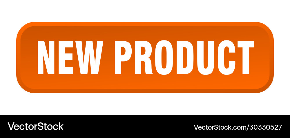New product button square 3d push vector image
