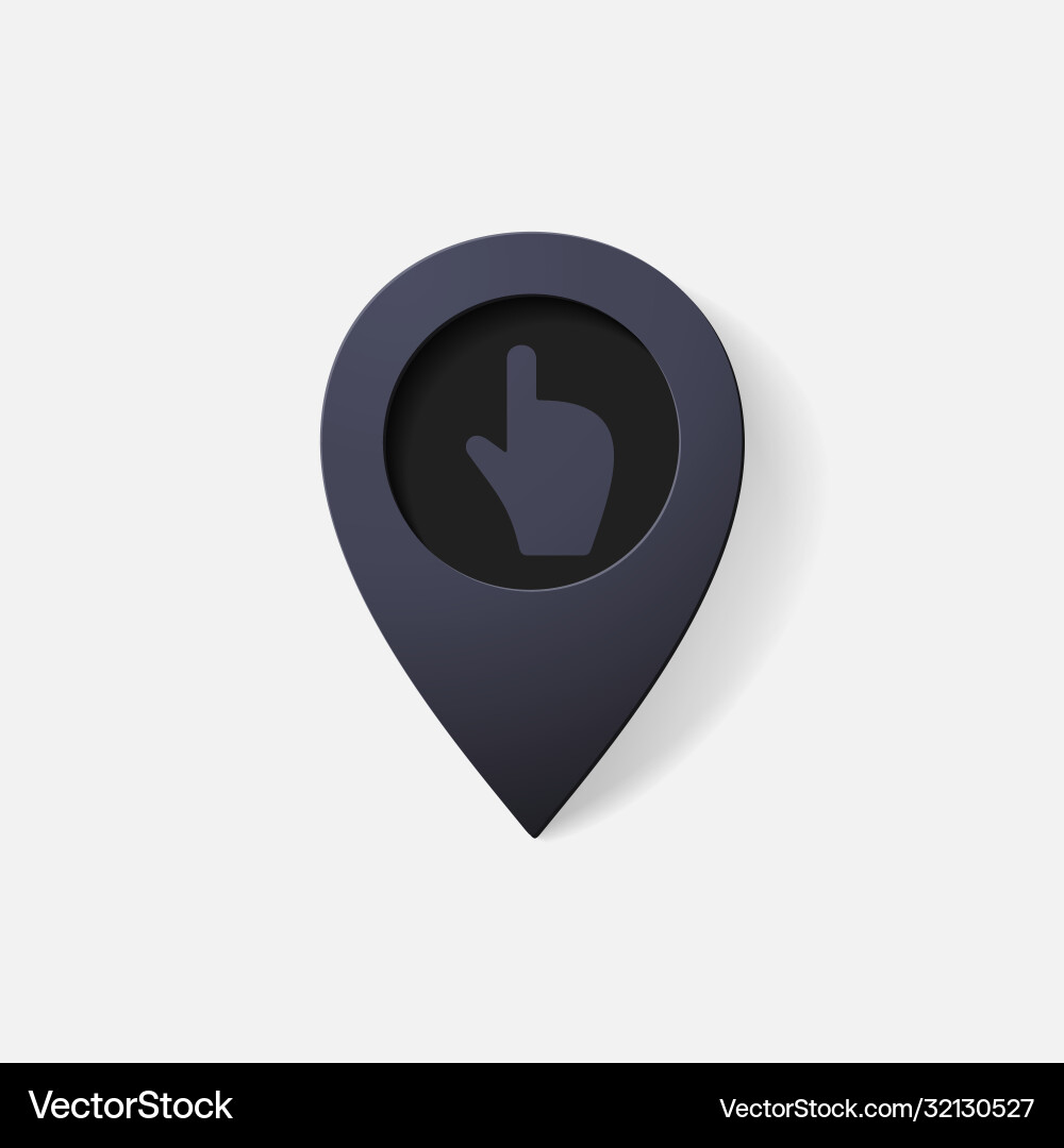 Realistic color pointer finger up vector image