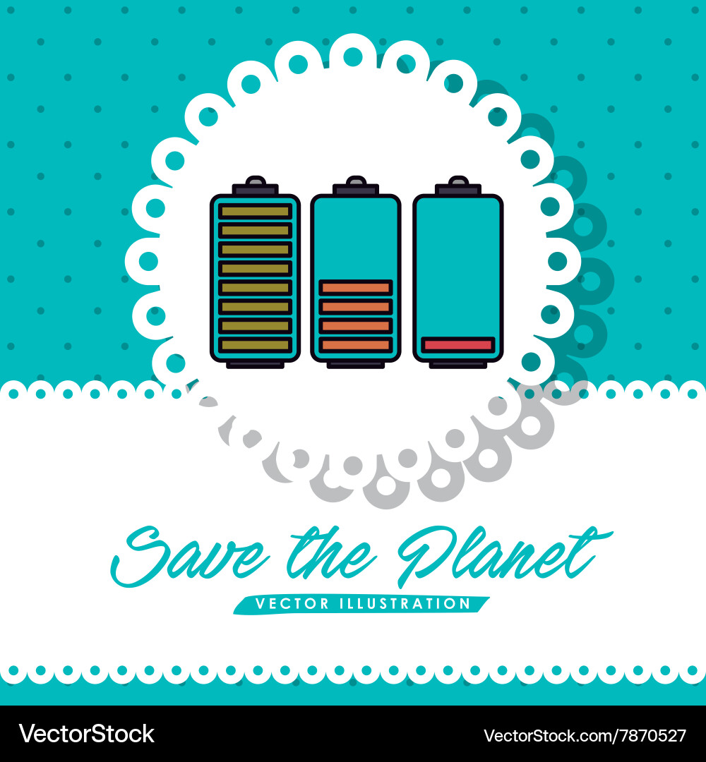 Save the planet design vector image