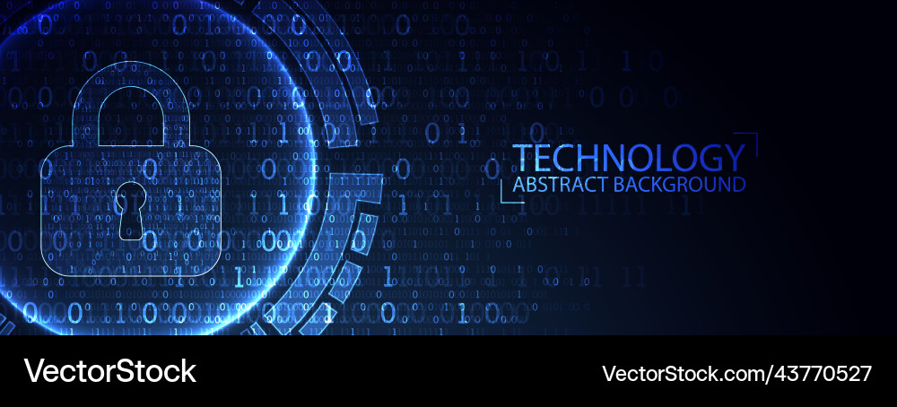 Secure digital space virtual confidential Vector Image