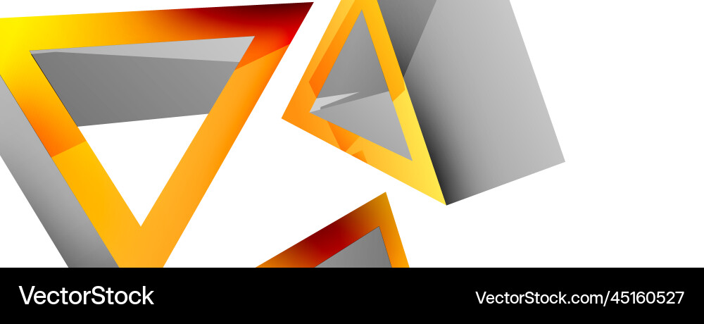 Triangle abstract background 3d basic Vector Image
