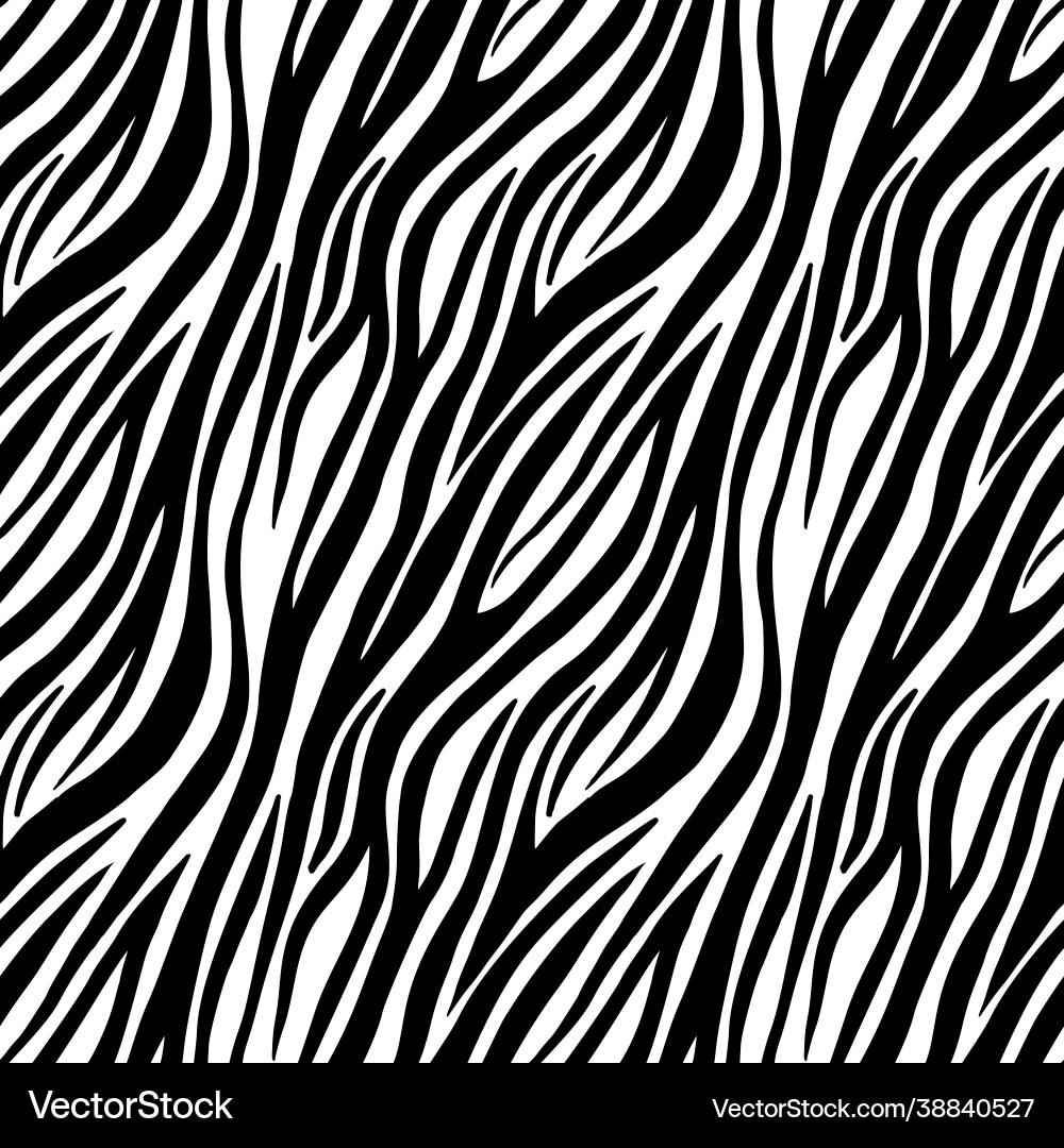 Zebra Print Seamless Pattern vector image