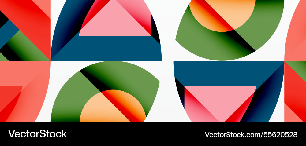 Abstract geometric composition with interlocking Vector Image
