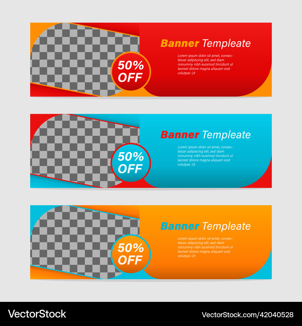 Abstract modern web banner collection header Abstract modern web banner collection header Vector Image