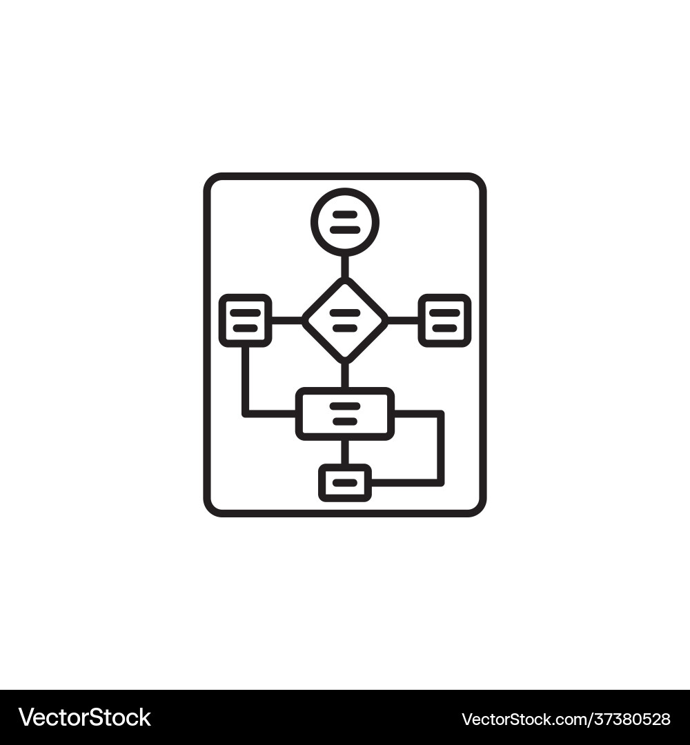 Algorithm icon line style perfect for website Algorithm icon line style perfect for website vector image