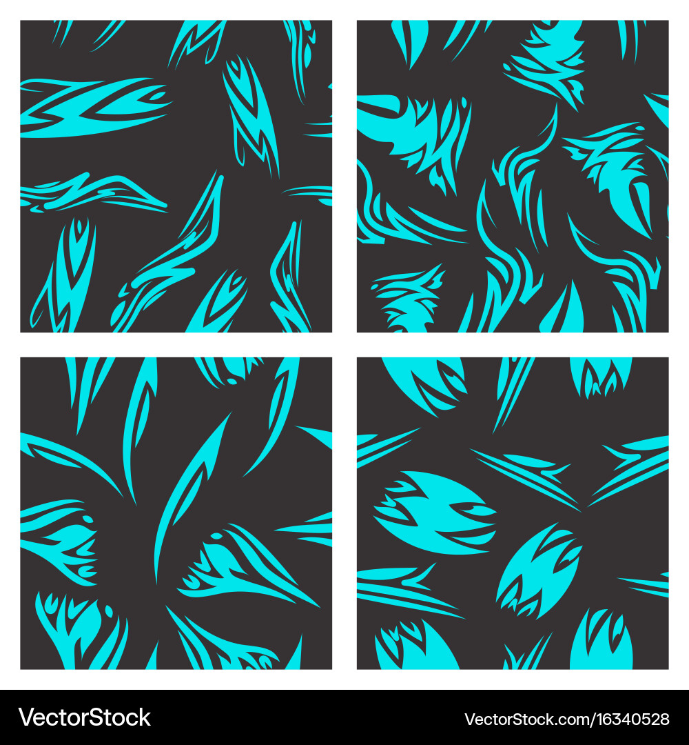 Assembly of patterns in striped style vector image