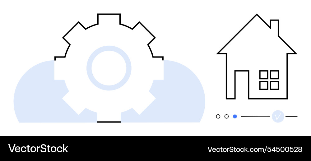 Automatisiertes Smart Home-Konzept mit Getriebewolke Automatisiertes Smart Home-Konzept mit Getriebewolke vektorbild