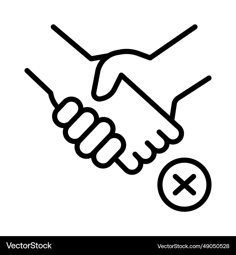Avoid touching icon Vector Image