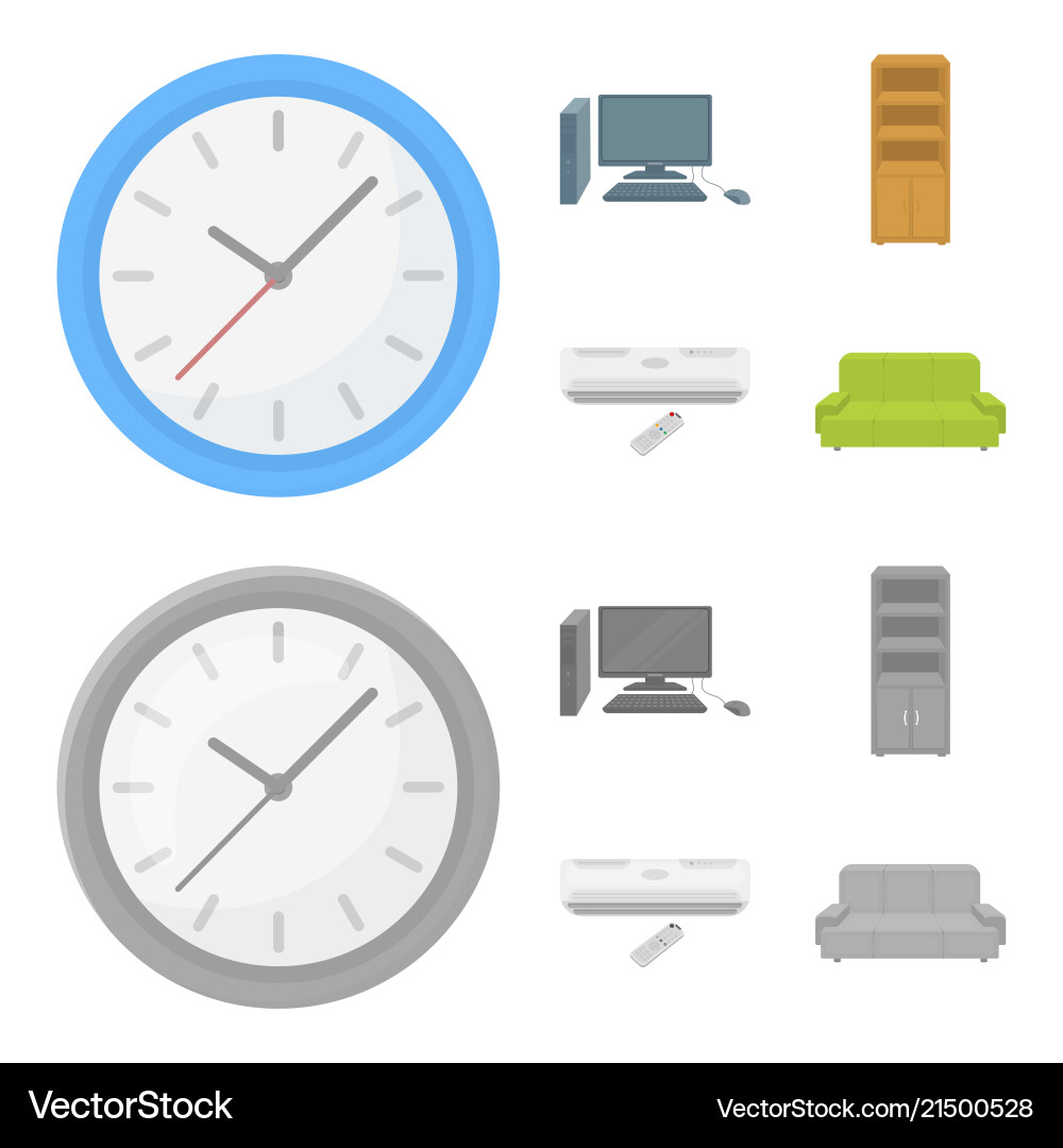 Clock with arrows a computer accessories vector image