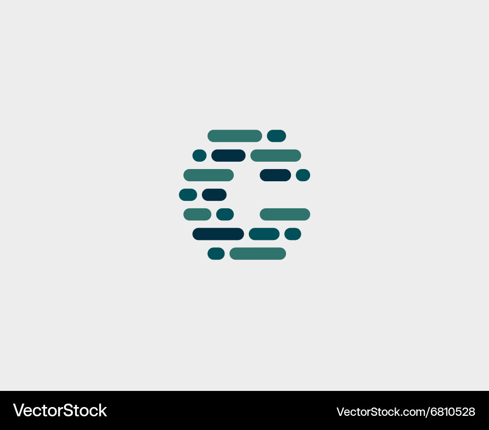 Dynamic Code C Logo - Abstract vector image