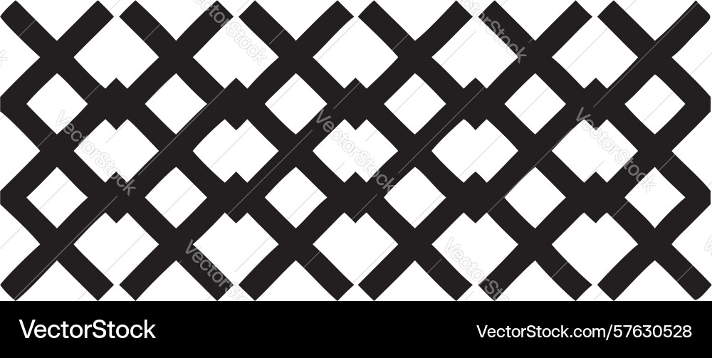 Interlocking diamond chain pattern design vector image