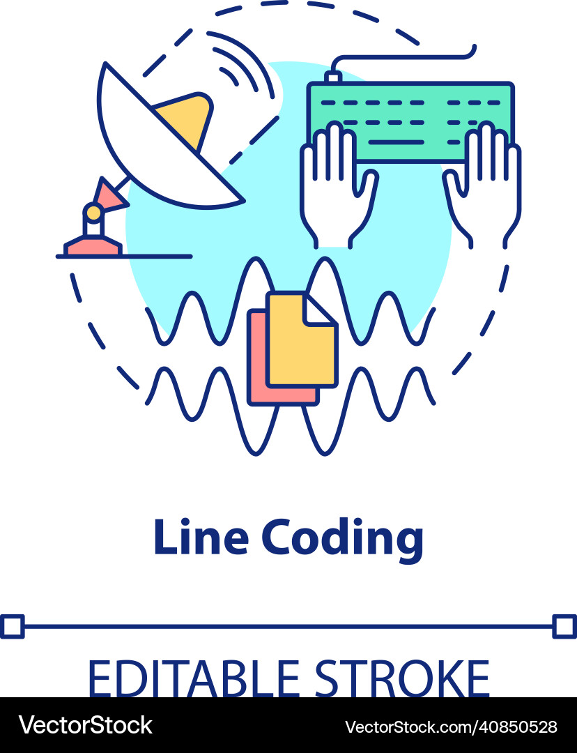 Line coding concept icon Vector Image