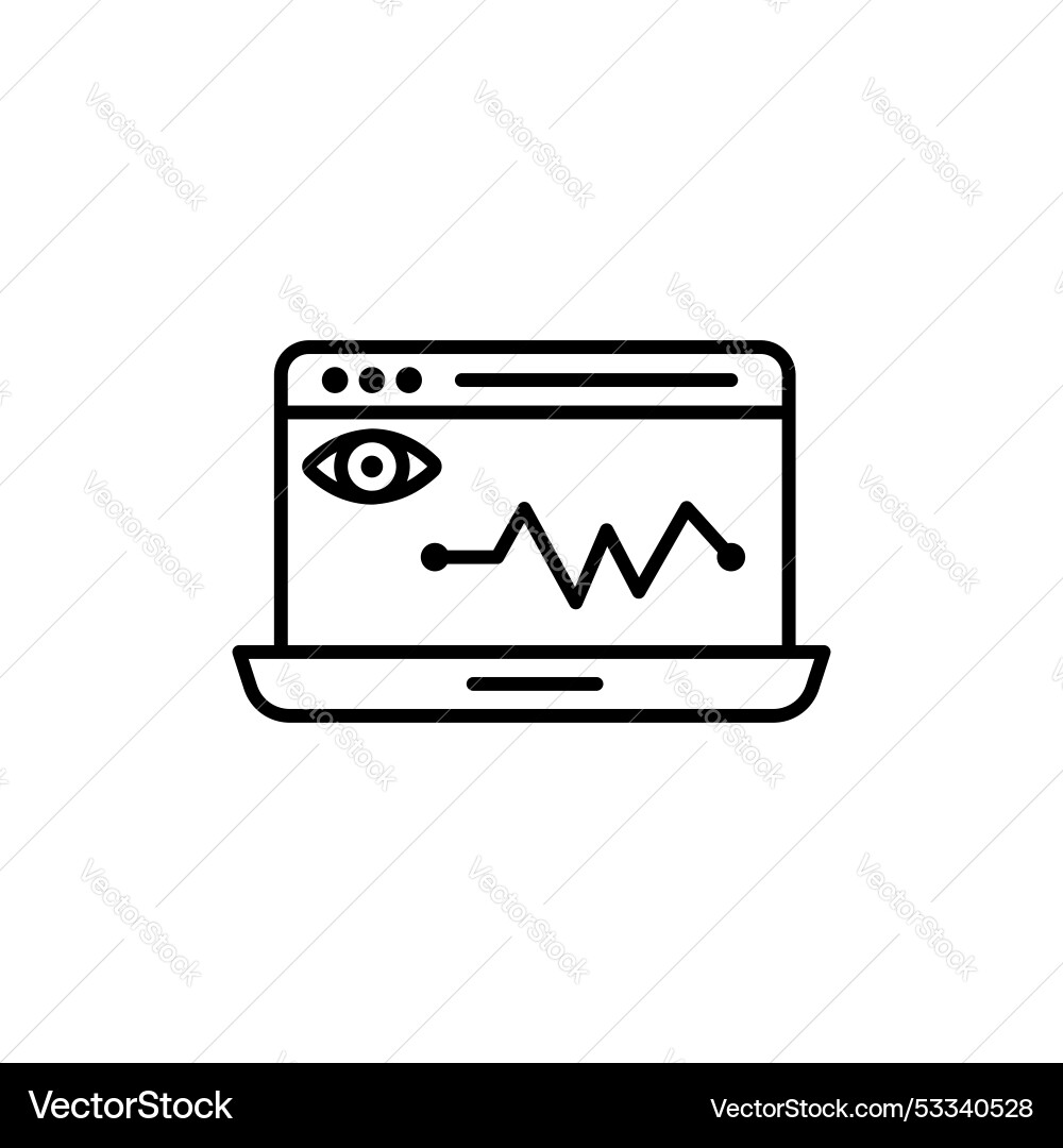 Monitoring icon set computer dashboard data Vector Image