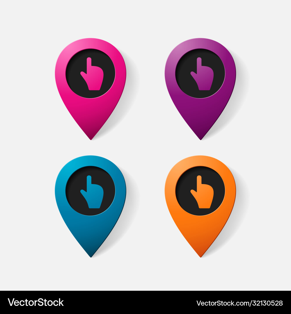 Realistic color pointer finger up Realistic color pointer finger up vector image
