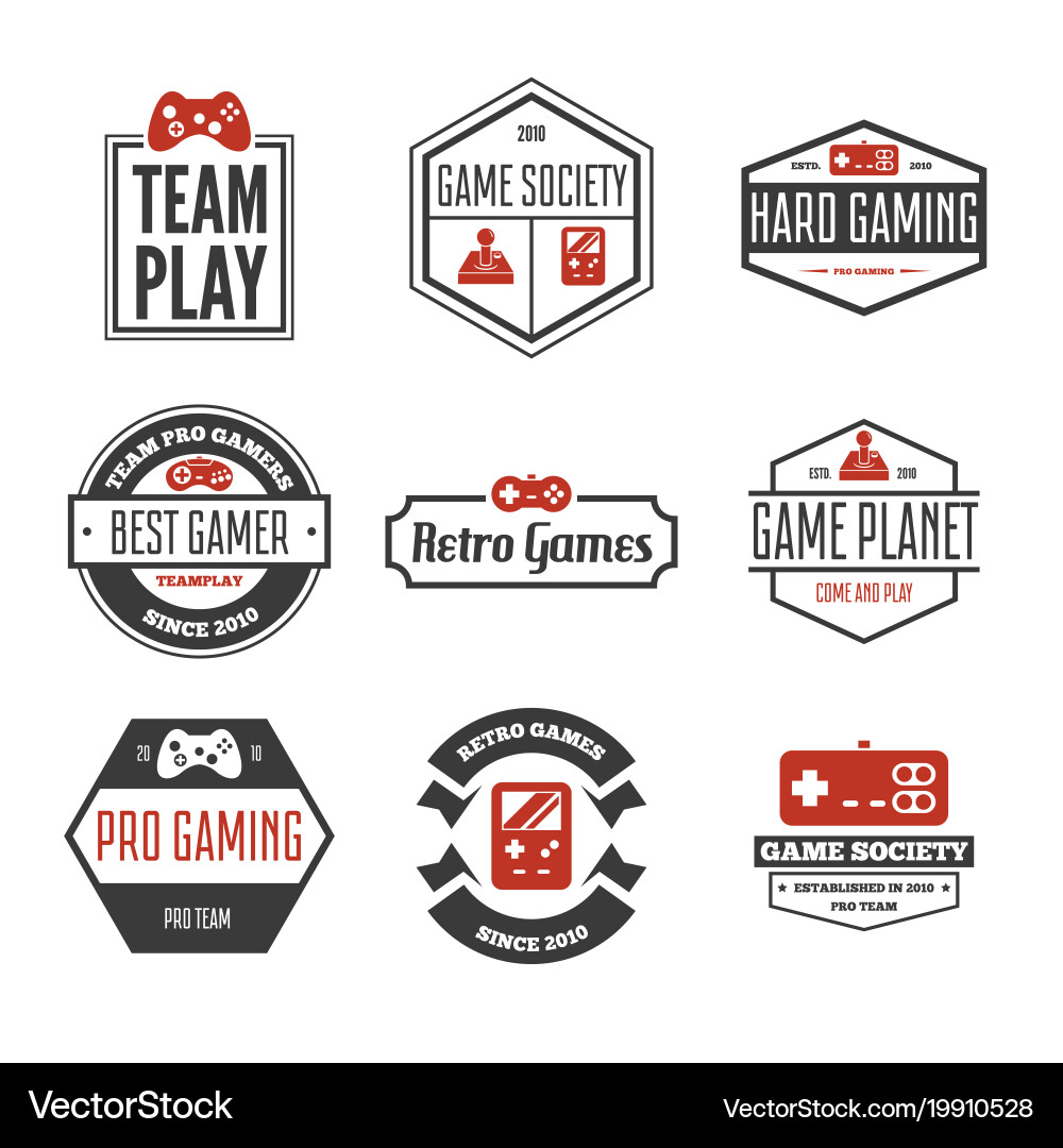 Retro Game Joystick Set vector image