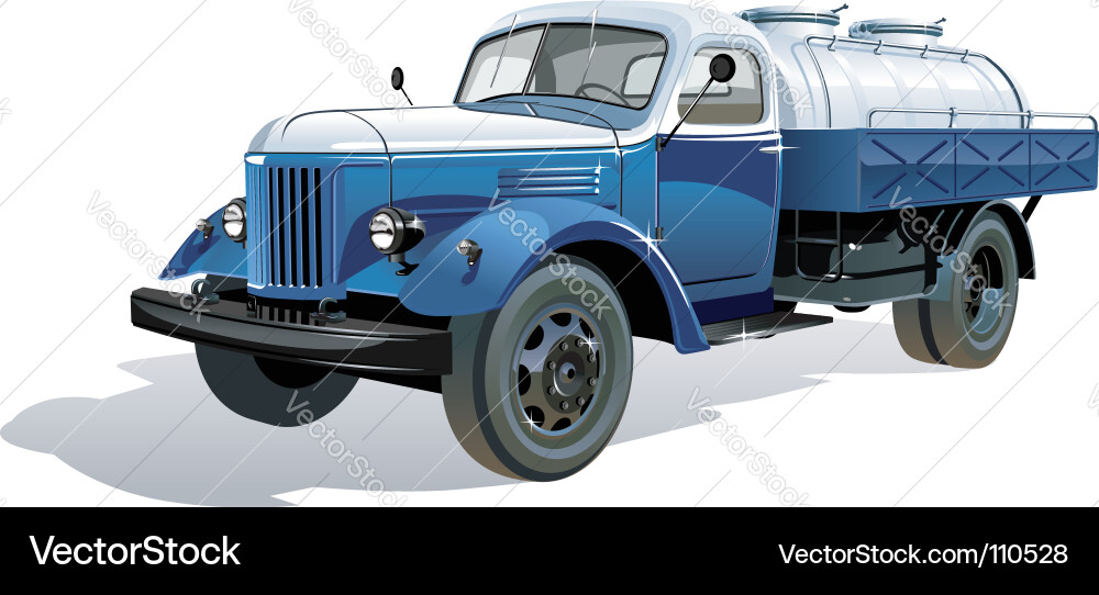Retro Tanker Truck Vector Image