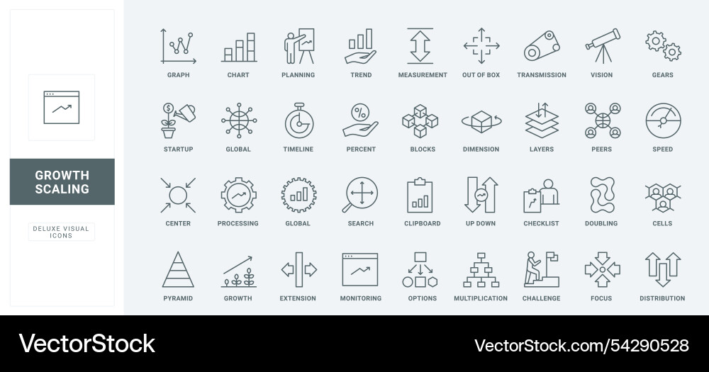 Scaling arrows line icons set mobile app tools Scaling arrows line icons set mobile app tools Vector Image