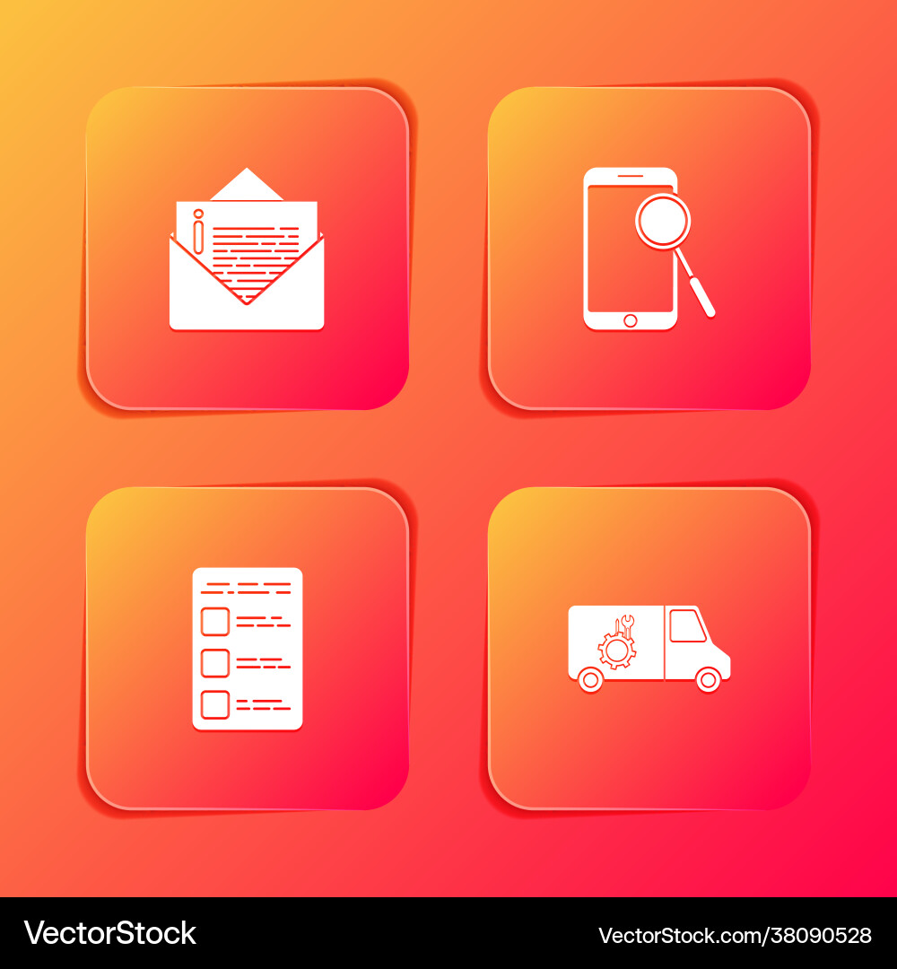 Set envelope mobile phone diagnostics create Set envelope mobile phone diagnostics create Vector Image